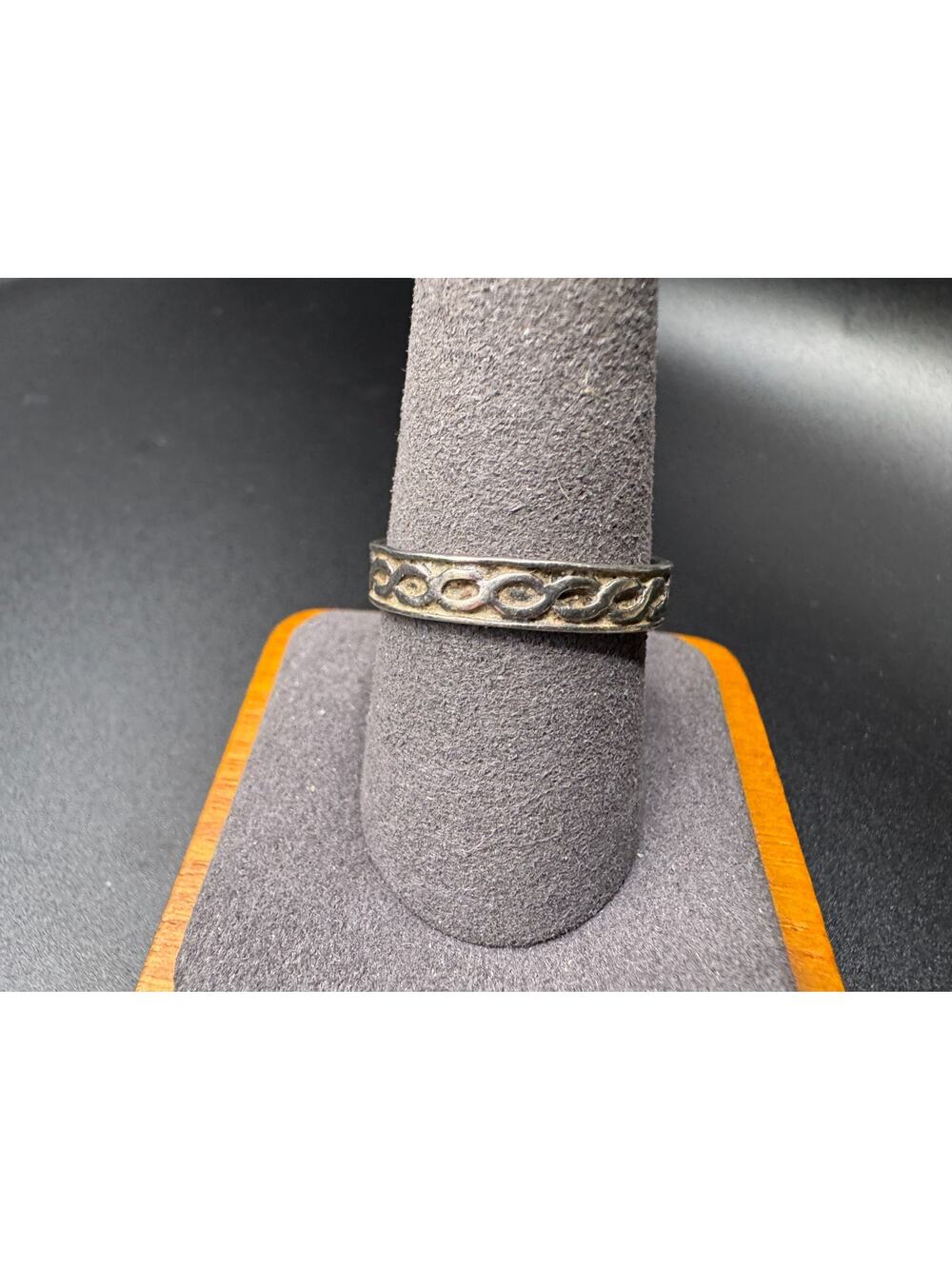 Vintage Signed TMA 925 Thailand Sterling Silver 925 Scroll Design Ring Sz 10